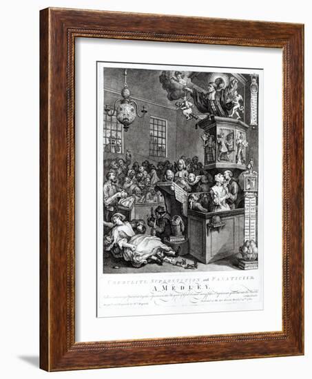 Credulity, Superstition and Fanaticism, 1762-William Hogarth-Framed Giclee Print