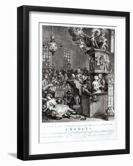 Credulity, Superstition and Fanaticism, 1762-William Hogarth-Framed Giclee Print