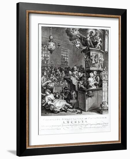 Credulity, Superstition and Fanaticism, 1762-William Hogarth-Framed Giclee Print