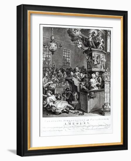 Credulity, Superstition and Fanaticism, 1762-William Hogarth-Framed Giclee Print