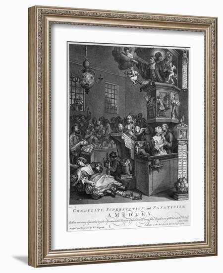 Credulity, Superstition and Fanaticism, 1762-William Hogarth-Framed Giclee Print