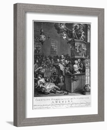 Credulity, Superstition and Fanaticism, 1762-William Hogarth-Framed Giclee Print