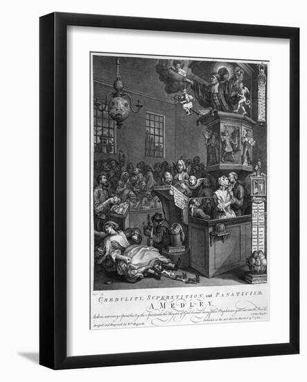 Credulity, Superstition and Fanaticism, 1762-William Hogarth-Framed Giclee Print