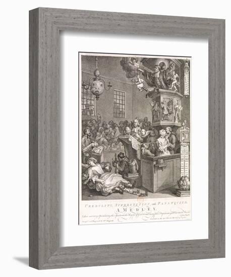 Credulity, Superstition and Fanaticism. a Medley, 1762-William Hogarth-Framed Giclee Print