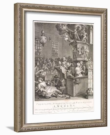 Credulity, Superstition and Fanaticism. a Medley, 1762-William Hogarth-Framed Giclee Print