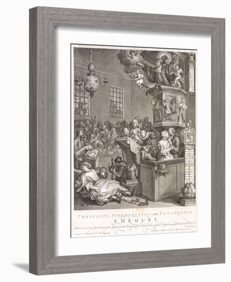 Credulity, Superstition and Fanaticism. a Medley, 1762-William Hogarth-Framed Giclee Print