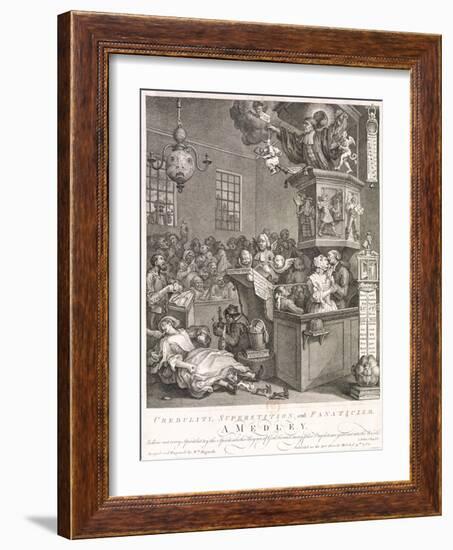 Credulity, Superstition and Fanaticism. a Medley, 1762-William Hogarth-Framed Giclee Print