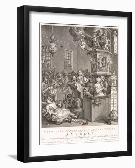 Credulity, Superstition and Fanaticism. a Medley, 1762-William Hogarth-Framed Giclee Print