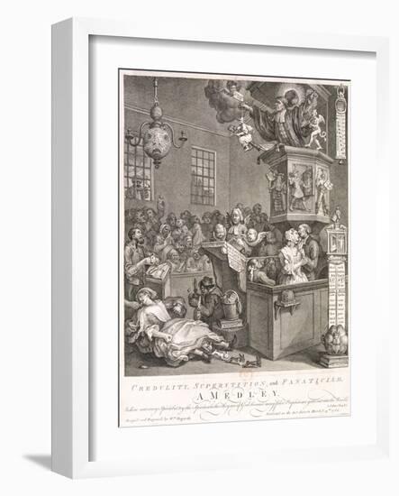 Credulity, Superstition and Fanaticism. a Medley, 1762-William Hogarth-Framed Giclee Print