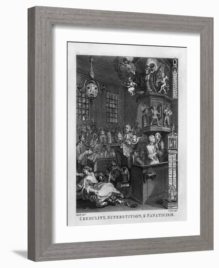 Credulity, Superstition and Fanaticism by William Hogarth-William Hogarth-Framed Giclee Print