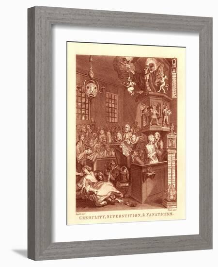 Credulity, Superstition and Fanaticism by William Hogarth-William Hogarth-Framed Giclee Print