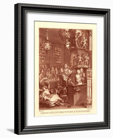 Credulity, Superstition and Fanaticism by William Hogarth-William Hogarth-Framed Giclee Print