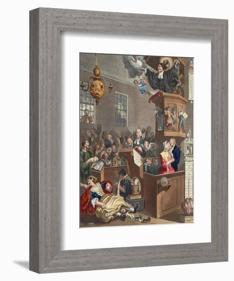 Credulity, Superstition and Fanaticism, Illustration from 'Hogarth Restored: the Whole Works of…-William Hogarth-Framed Giclee Print