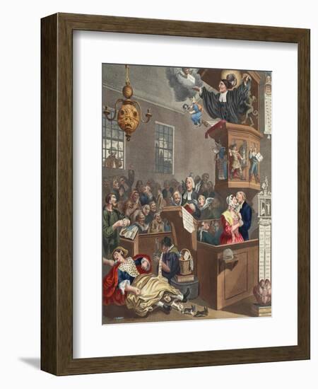 Credulity, Superstition and Fanaticism, Illustration from 'Hogarth Restored: the Whole Works of…-William Hogarth-Framed Giclee Print