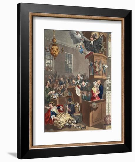 Credulity, Superstition and Fanaticism, Illustration from 'Hogarth Restored: the Whole Works of…-William Hogarth-Framed Giclee Print