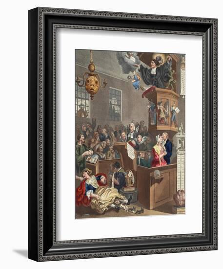 Credulity, Superstition and Fanaticism, Illustration from 'Hogarth Restored: the Whole Works of…-William Hogarth-Framed Giclee Print