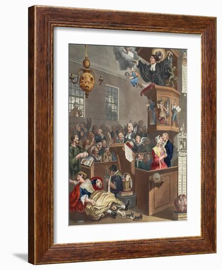 Credulity, Superstition and Fanaticism, Illustration from 'Hogarth Restored: the Whole Works of…-William Hogarth-Framed Giclee Print