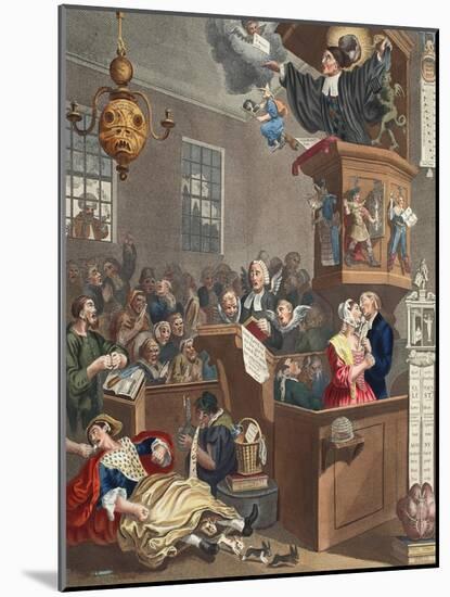 Credulity, Superstition and Fanaticism, Illustration from 'Hogarth Restored: the Whole Works of…-William Hogarth-Mounted Giclee Print