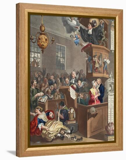 Credulity, Superstition and Fanaticism, Illustration from 'Hogarth Restored: the Whole Works of…-William Hogarth-Framed Premier Image Canvas