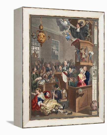 Credulity, Superstition and Fanaticism, Illustration from 'Hogarth Restored: the Whole Works of…-William Hogarth-Framed Premier Image Canvas