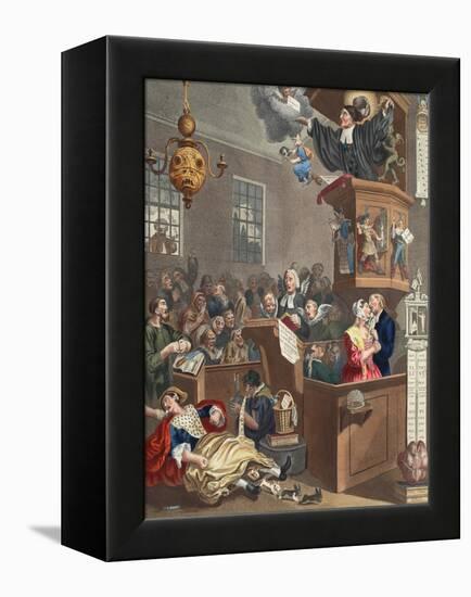 Credulity, Superstition and Fanaticism, Illustration from 'Hogarth Restored: the Whole Works of…-William Hogarth-Framed Premier Image Canvas