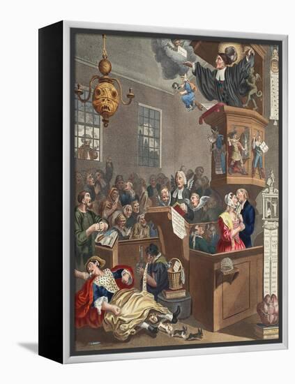 Credulity, Superstition and Fanaticism, Illustration from 'Hogarth Restored: the Whole Works of…-William Hogarth-Framed Premier Image Canvas