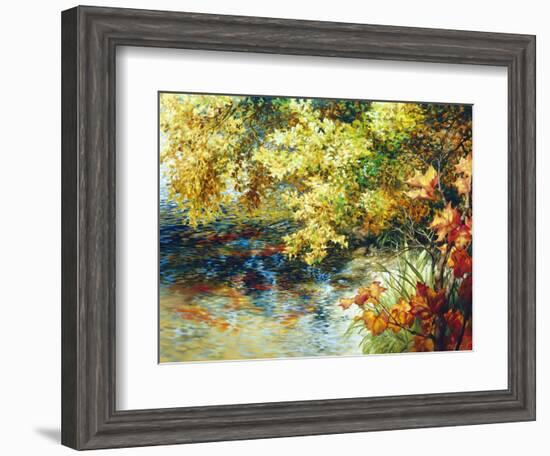 Creek and Fall Trees-Elizabeth Horning-Framed Giclee Print