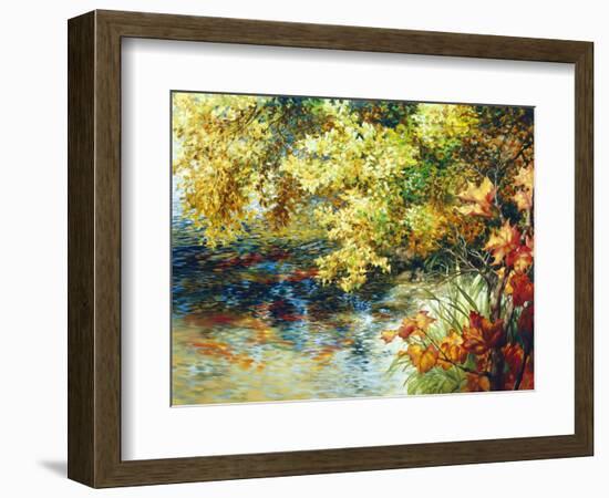 Creek and Fall Trees-Elizabeth Horning-Framed Giclee Print