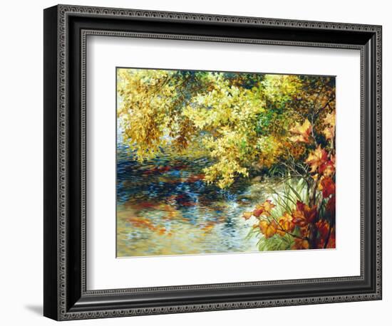 Creek and Fall Trees-Elizabeth Horning-Framed Giclee Print