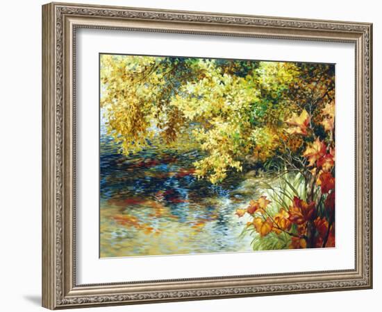 Creek and Fall Trees-Elizabeth Horning-Framed Giclee Print