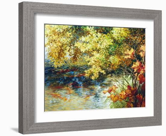 Creek and Fall Trees-Elizabeth Horning-Framed Giclee Print