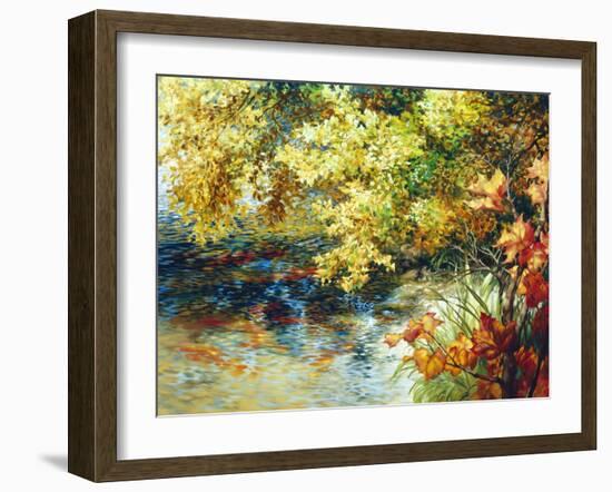 Creek and Fall Trees-Elizabeth Horning-Framed Giclee Print