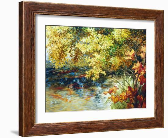 Creek and Fall Trees-Elizabeth Horning-Framed Giclee Print