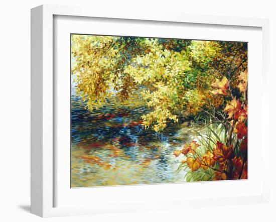 Creek and Fall Trees-Elizabeth Horning-Framed Giclee Print