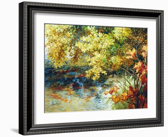 Creek and Fall Trees-Elizabeth Horning-Framed Giclee Print