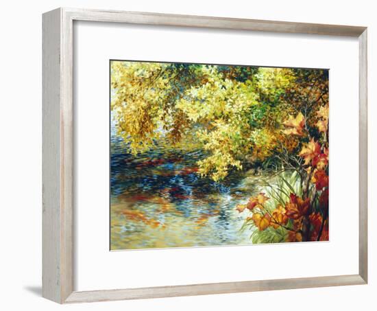 Creek and Fall Trees-Elizabeth Horning-Framed Premium Giclee Print