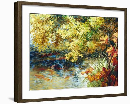 Creek and Fall Trees-Elizabeth Horning-Framed Premium Giclee Print