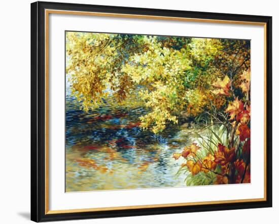 Creek and Fall Trees-Elizabeth Horning-Framed Premium Giclee Print