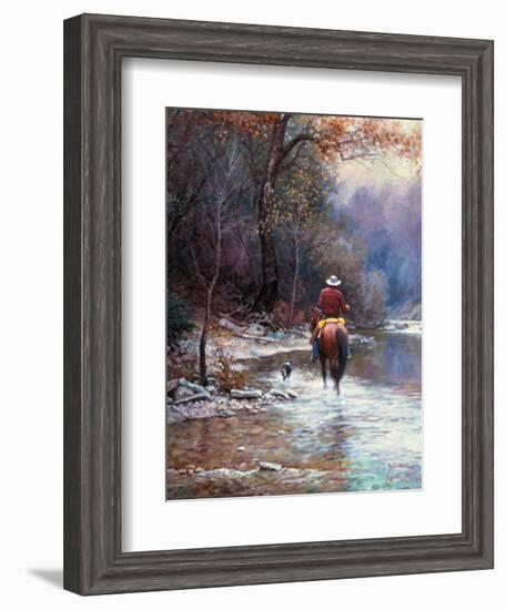 Creek Bottom Search-Martin Grelle-Framed Art Print