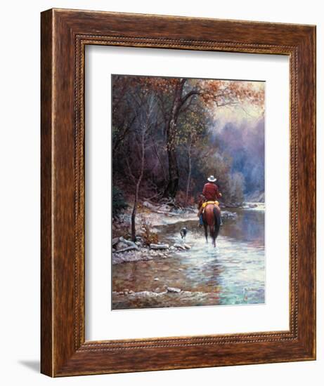 Creek Bottom Search-Martin Grelle-Framed Art Print