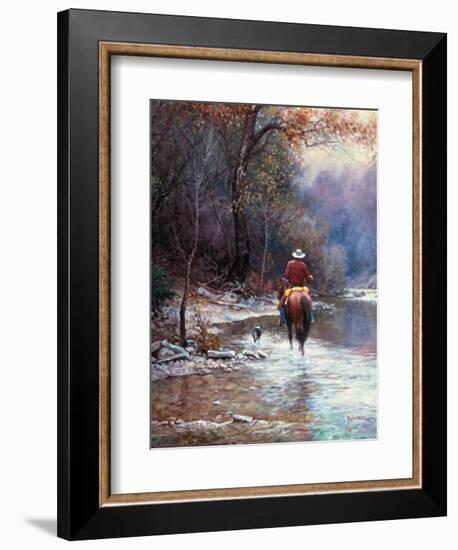 Creek Bottom Search-Martin Grelle-Framed Art Print