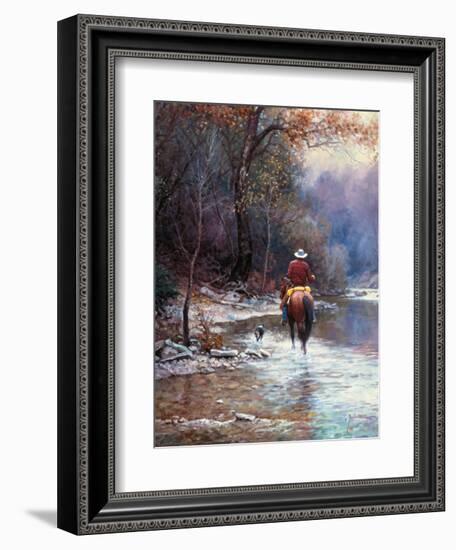 Creek Bottom Search-Martin Grelle-Framed Art Print