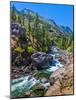 Creek flowing through rocks, Icicle Creek, Leavenworth, Washington State, USA-null-Mounted Photographic Print
