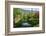 Creek in a Garden with Historic Ruins-George Oze-Framed Photographic Print