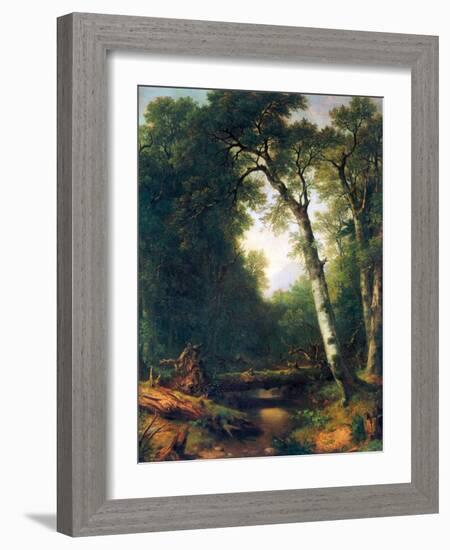 Creek In The Woods-Asher Brown Durand-Framed Art Print