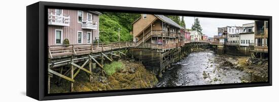 Creek Street on Ketchikan Creek, Ketchikan, Southeast Alaska, Alaska, Usa-null-Framed Premier Image Canvas
