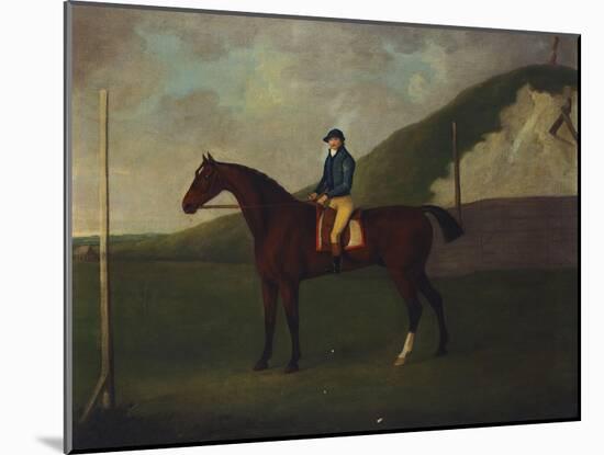 Creeper' a Bay Colt with Jockey Up at the Starting Post at the Running Gap in the Devils Ditch,…-John Nost Sartorius-Mounted Giclee Print