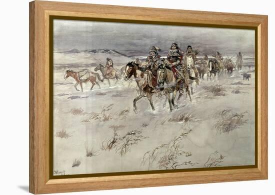 Crees Coming in to Trade-Charles Marion Russell-Framed Premier Image Canvas