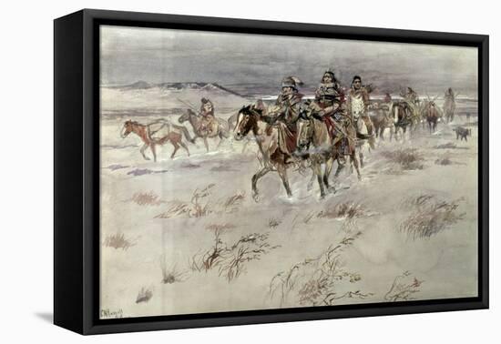 Crees Coming in to Trade-Charles Marion Russell-Framed Premier Image Canvas