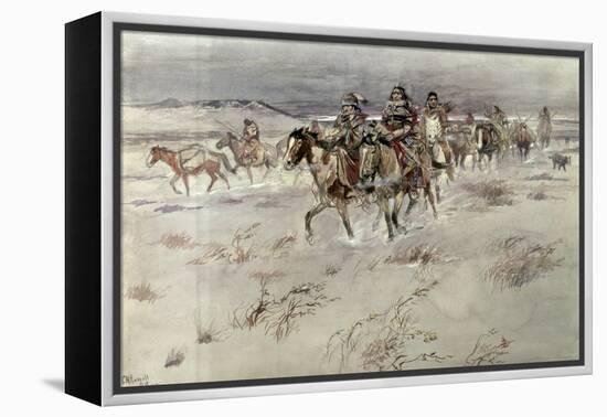 Crees Coming in to Trade-Charles Marion Russell-Framed Premier Image Canvas